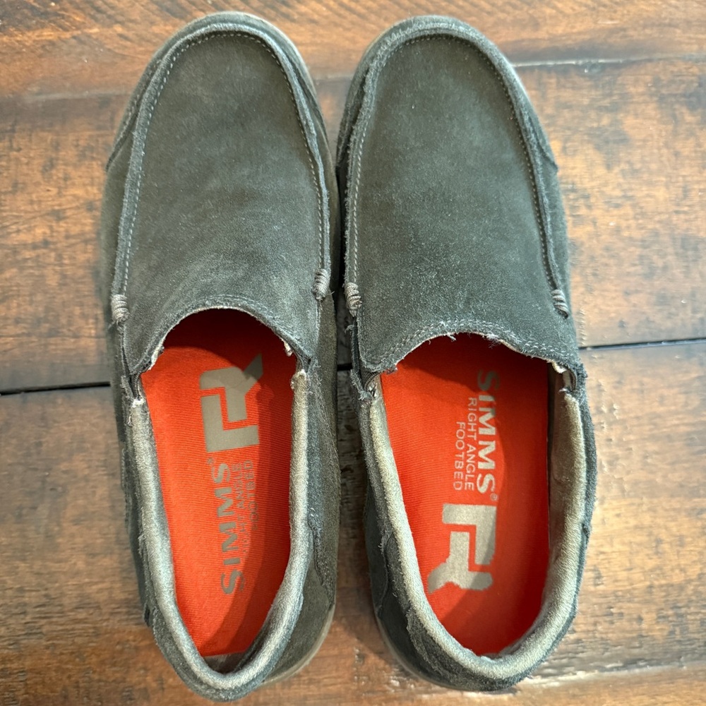 Simms Men's Dark Gray Suede Loafers
